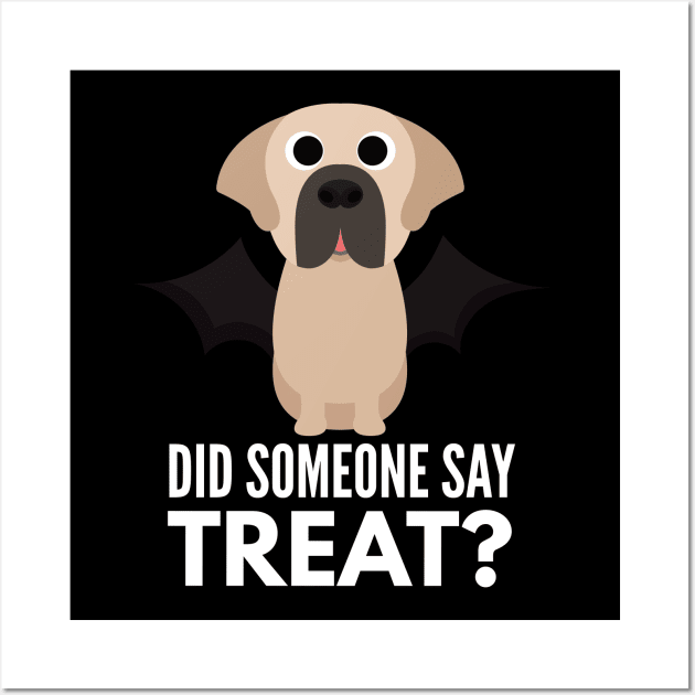 St Bernard Halloween Trick or Treat Wall Art by DoggyStyles